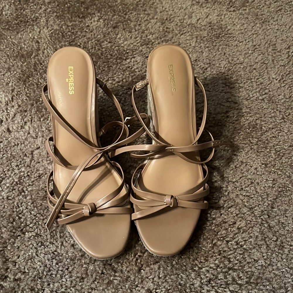 Express Tan Wedges